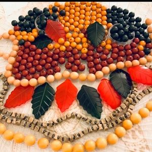 CRAFTERS BEAD LOT⭐️Jewelry Making VINTAGE UNIQUE CARVED BEADS/WOOD/Buri Nut ⭐️…